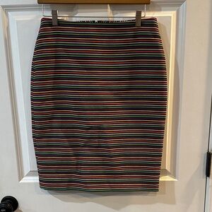 Talbots Vibrant Striped Pencil Skirt